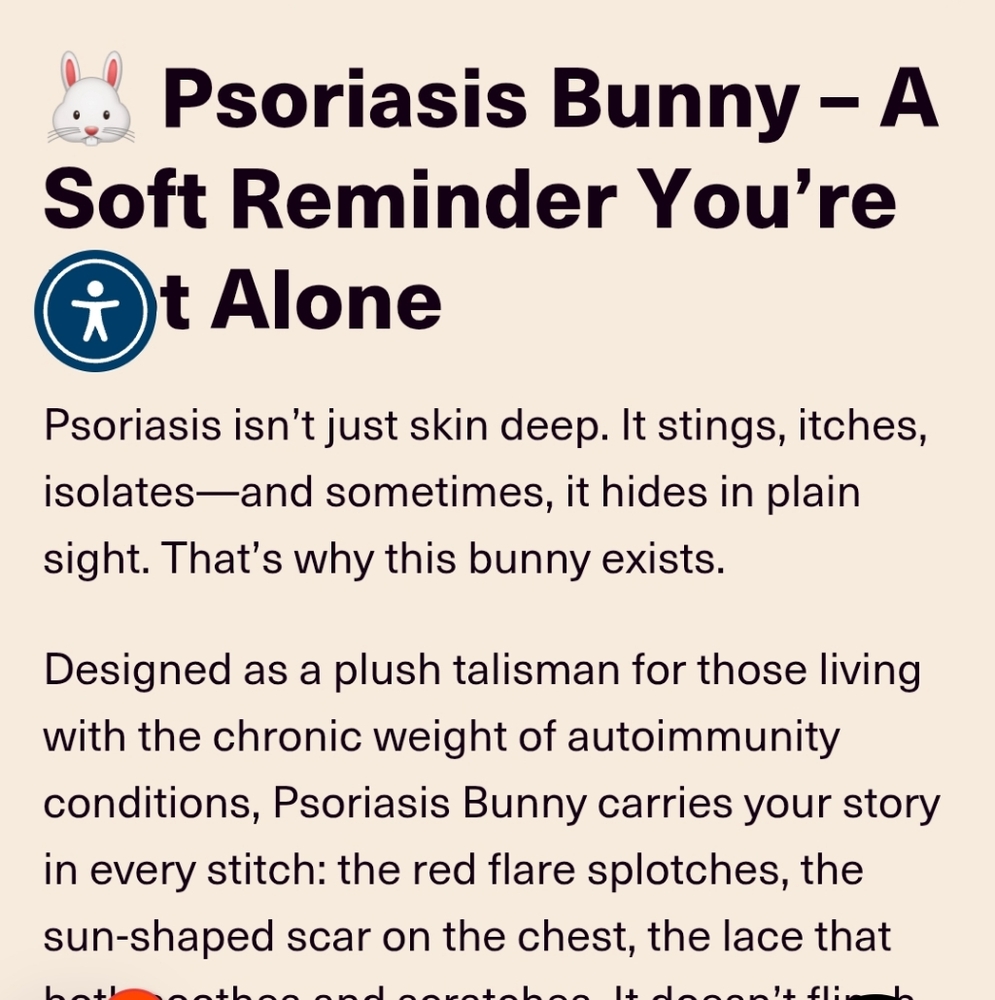 Plushie Dreadful Psoriasis Rabbit - Picture 5 of 12